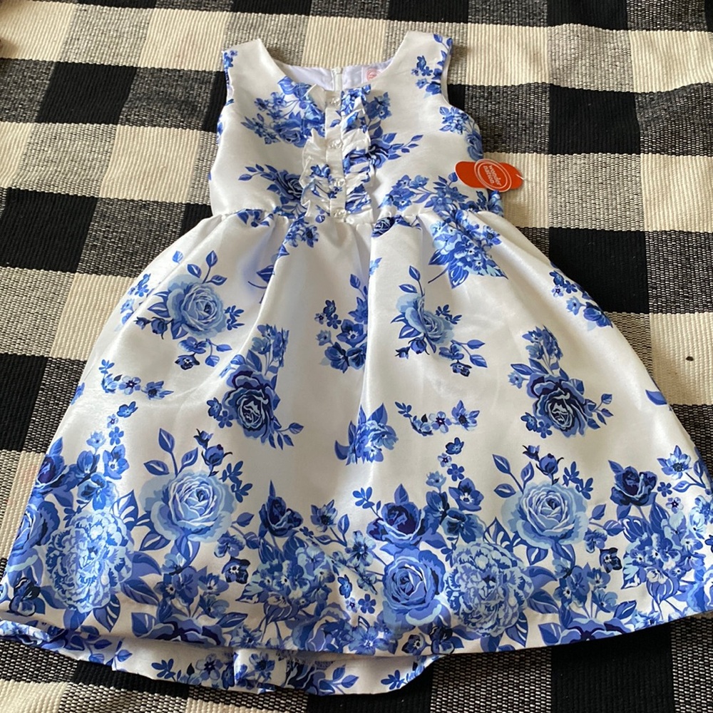 Blue and White Dress